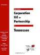 How to Form a Corporation, LLC or Partnership in Tennessee (QuickStart), W. Dean Brown 