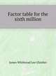 Factor table for the sixth million, James Whitbread Lee Glaisher 