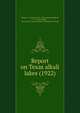 Report on Texas alkali lakes (1922), Meigs, C. C,Bassett, H. P., joint author,Slaughter, G. G. joint author,University of Texas. Division of Economic Geology 