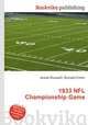 1933 NFL Championship Game, Jesse Russell,Ronald Cohn 