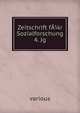 Zeitschrift fA?r Sozialforschung 4. Jg, Various 