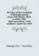 By-laws of the township of Raleigh passed from 27th March, 1893, to Feb'y 19th, 1894 microform : with auditor's report for 1893, Raleigh (Ont. : Township) 