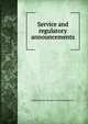 Service and regulatory announcements bureau of animal industry, United States. Bureau of Animal Industry. 
