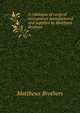 A catalogue of surgical instruments manufactured and supplied by Matthews Brothers, Matthews Brothers 
