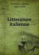 Litterature italienne, Hauvette, Henri, 1865-1935 