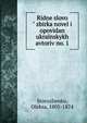Ridne slovo " zbirka novel i opovidan ukra?nskykh avtoriv no. 1., Storozhenko, Oleksa, 1805-1874 