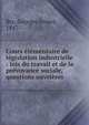 Cours ?l?mentaire de l?gislation industrielle : lois du travail et de la pr?voyance sociale, questions ouvri?res, Bry, Georges Ernest, 1847- 