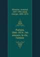 Po?sies, 1866-1874 : les amours, la vie, l'amour, Silvestre, Armand, 1837-1901,Sand, George, 1804-1876 