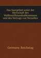 Das Saargebiet unter der Herrschaft des Waffenstillstandsabkommens und des Vertrags von Versailles, Germany. Reichstag 