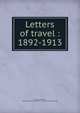 Letters of travel : 1892-1913, Rudyard Kipling 