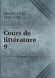 Cours de littrature. 9, H?mon, F?lix, 1848-1916 