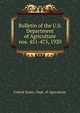 Bulletin of the U.S. Department of Agriculture. nos. 451-475, 1920, United States. Dept. of Agriculture 