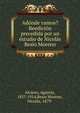 Ad?nde vamos? Reedici?n precedida por un ?studio de Nicol?s Besio Moreno, Alvarez, Agust?n, 1857-1914,Besio Moreno, Nicol?s, 1879- 