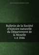 Bulletin de la Socit d`histoire naturelle du Dpartement de la Moselle. v.4 1846, Soci?t? d'histoire naturelle du d?partement de la Moselle 