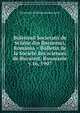 Buletinul Societatii de Sciinte din Bucuresci, Romnia = Bulletin de la Socit des sciences de Bucarest, Roumanie. v.16, 1907, Societatea de Stiinte din Bucuresti 