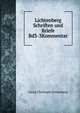 Lichtenberg Schriften und Briefe Bd3-3Kommentar, Georg Christoph Lichtenberg 
