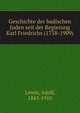 Geschichte der badischen Juden seit der Regierung Karl Friedrichs (1738-1909), Lewin, Adolf, 1843-1910 