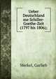 Ueber Deutschland zur Schiller-Goethe-Zeit (1797 bis 1806);, Merkel, Garlieb 
