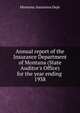 Annual report of the Insurance Department of Montana (State Auditor`s Office) for the year ending . 1938, Montana. Insurance Dept 