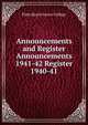 Announcements and Register. Announcements 1941-42 Register 1940-41, Palm Beach Junior College 
