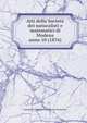 Atti della Societ dei naturalisti e matematici di Modena. anno 10 (1876), Societa dei naturalisti e matematici di Modena 