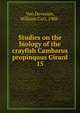 Studies on the biology of the crayfish Cambarus propinquus Girard. 15, Van Deventer, William Carl, 1908- 