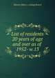 List of residents 20 years of age and over as of . 1952- w.13, Boston (Mass.). Listing Board 