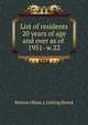 List of residents 20 years of age and over as of . 1951- w.22, Boston (Mass.). Listing Board 