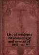 List of residents 20 years of age and over as of . 1951- w.19, Boston (Mass.). Listing Board 
