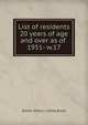 List of residents 20 years of age and over as of . 1951- w.17, Boston (Mass.). Listing Board 