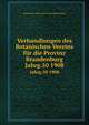 Verhandlungen des Botanischen Vereins fr die Provinz Brandenburg. Jahrg.50 1908, Botanischer Verein der Provinz Brandenburg 
