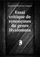 Essai critique de synonymes du genre Hyalomma, Asadollah Hosseini Chegeni 