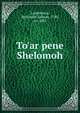 To'ar pene Shelomoh, Landesberg, Shelomoh Zalman, 1780, ca.-1863 