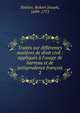 Trait?s sur diff?rentes mati?res de droit civil : appliqu?s ? l'usage de barreau et de jurisprudence fran?ois, Pothier, Robert Joseph, 1699-1772 