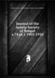 Journal of the Asiatic Society of Bengal. v.74 pt.2 1905-1910, Asiatic Society of Bengal,Royal Asiatic Society of Bengal 