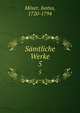 Smtliche Werke. 5, M?ser, Justus, 1720-1794 