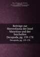 Beitrge zur Meeresfauna der Insel Mauritius und der Seychellen. Decapoda, pg. 139-178, M?bius, Karl August, 1825-1908,M?bius, Karl August, 1825-1908. Foraminifera von Mauritius,Richters, F. Decapoda,Martens, E. von. Mollusken 
