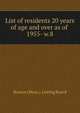 List of residents 20 years of age and over as of . 1955- w.8, Boston (Mass.). Listing Board 