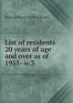 List of residents 20 years of age and over as of . 1955- w.3, Boston (Mass.). Listing Board 