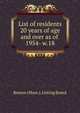 List of residents 20 years of age and over as of . 1954- w.18, Boston (Mass.). Listing Board 
