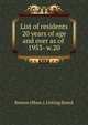 List of residents 20 years of age and over as of . 1953- w.20, Boston (Mass.). Listing Board 