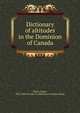 Dictionary of altitudes in the Dominion of Canada, White, James 