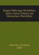Eugen D?hrings Wertlehre; nebst einem Exkurs zur Marxschen Wertlehre, Albrecht, Gerhard, 1889- 