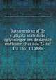 Sammendrag af de vigtigste statistiske oplysninger om de danske straffeanstalter i de 25 aar fra 1861 til 1885, Denmark. Direktoratet for faengselsvaesenet,Denmark. Kontoret for faengselsvaesenet 