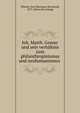Joh. Matth. Gesner und sein verhaltnis zum philanthropinismus und neuhumanismus, P?hnert, Karl [Hermann Bernhard], 1873- [from old catalog] 