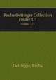 Recha Oettinger Collection. Folder 1/1, Oettinger, Recha 