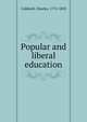 Thoughts on popular and liberal education, Caldwell, Charles, 1772-1853 