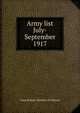 Army list. July-September 1917, Great Britain. Ministry of Defence 