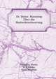 Dr. Heinr. Manning Uber die Mutterbeschwerung, Manning, Henry, M.D,Hanke, Franz Stephan 