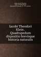 Iacobi Theodori Klein . Quadrupedum dispositio brevisque historia naturalis, Klein, Jacob Theodor, 1685-1759,Breitkopf, Bernhard Christoph, fl. 1751, printer 